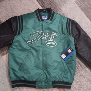 NFL Jets Green and Black Bomber Jacket